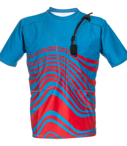 BoVest Blue Horizon Sicherungsshirt dunkelblau rot