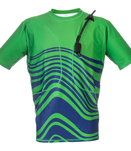 Koszulka asekuracyjna BoVest Green Ripple green blue stripes